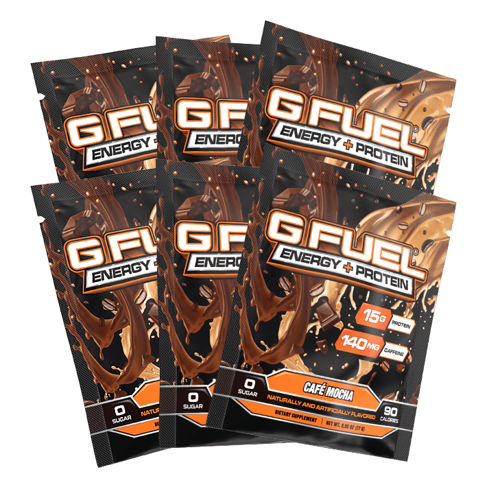 G FUEL| G FUEL Energy + Protein Starter Kit Starter Kit Café Mocha I'll Skip the Shaker SK00102