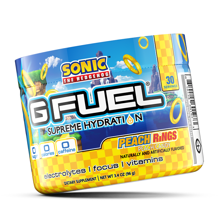 G FUEL| Sonic's Peach Rings Supreme Hydration Hydration Tub 