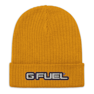 G FUEL| G FUEL Logo Ribbed Knit Beanie Mustard 9680727_13240